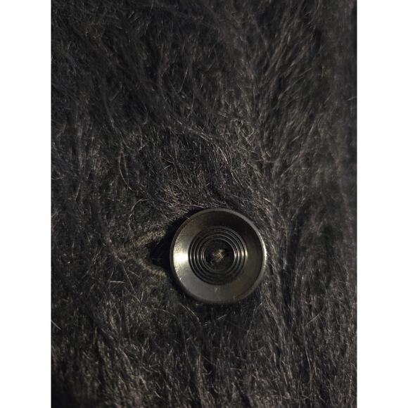 1940s Bearskin Chubby Mohair Cardigan Coat By Regina Hand Knitted Sweater Vtg - Picture 10 of 16